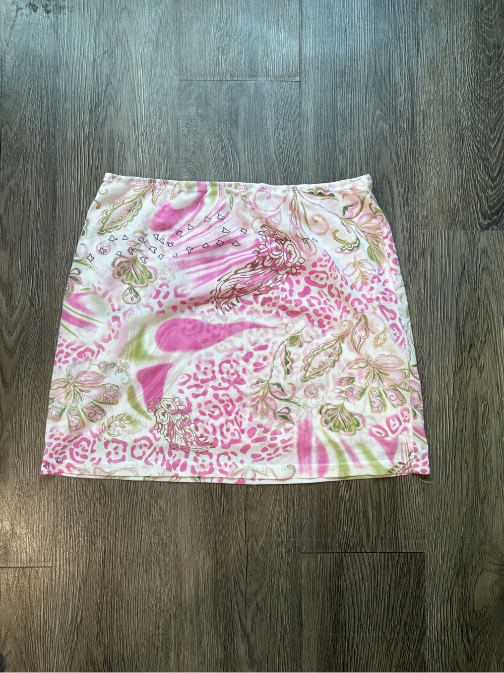 Floral Pink Print Mini Skirt